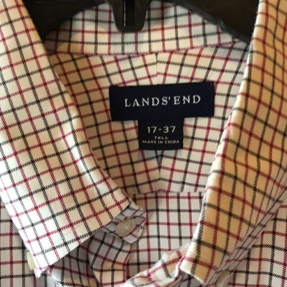 Men’s Lands End Dress Shirt 17-37 Tall - Picture 2 of 5